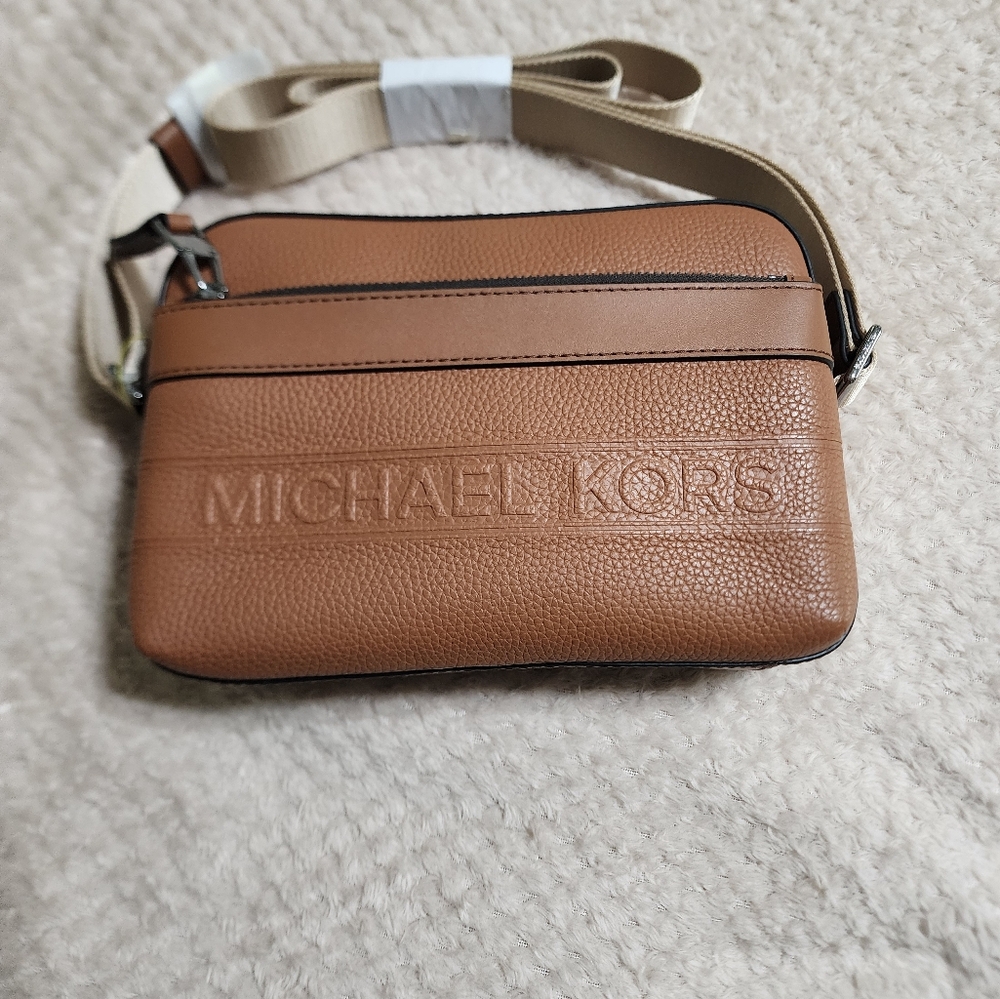 Michael Kors Brown Belt Bag with Embossed Logo